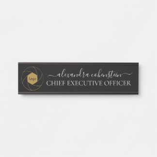 Modern Logo Script Office Door Sign Türschild
