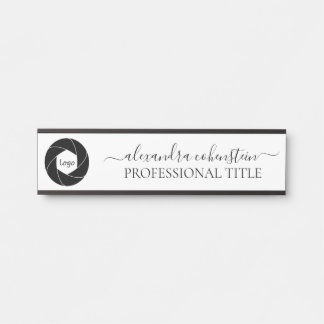 Modern Logo Script Office Door Sign Türschild