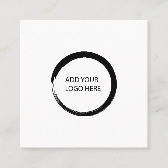 Modern Logo Social Media beruflich, einfach weiß Quadratische Visitenkarte (Vorderseite)