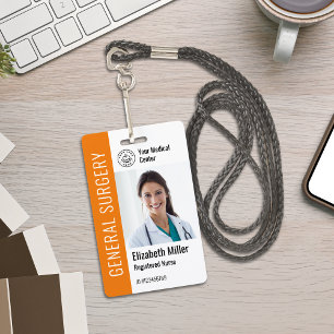 Modern Logo Template Mitarbeiter Foto Name Nurse I Ausweis