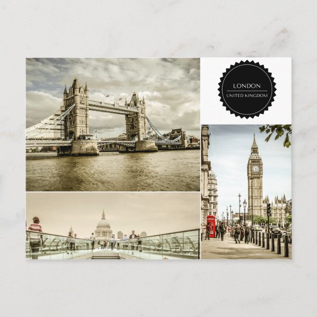 Modern London Postcard Postkarte (Vorderseite)