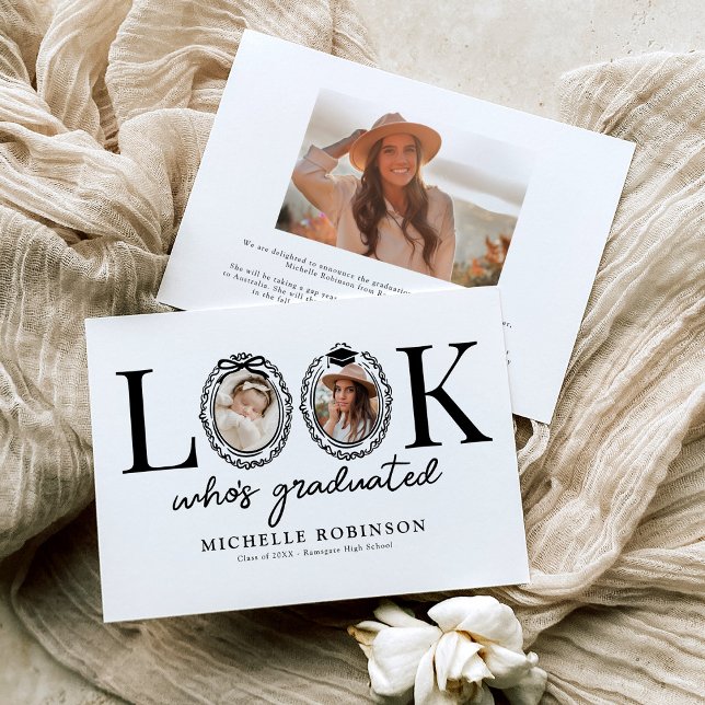 Modern Look Whos Graduated Photo Ankündigung (Von Creator hochgeladen)