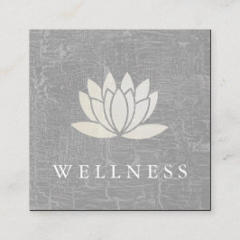 Modern Lotus Blume Marbled Gray Quadratische Visitenkarte