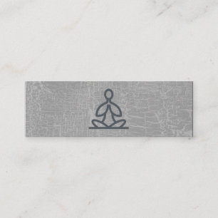 Modern Lotus Blume Marbled Gray Yoga-Lehrer Mini Visitenkarte