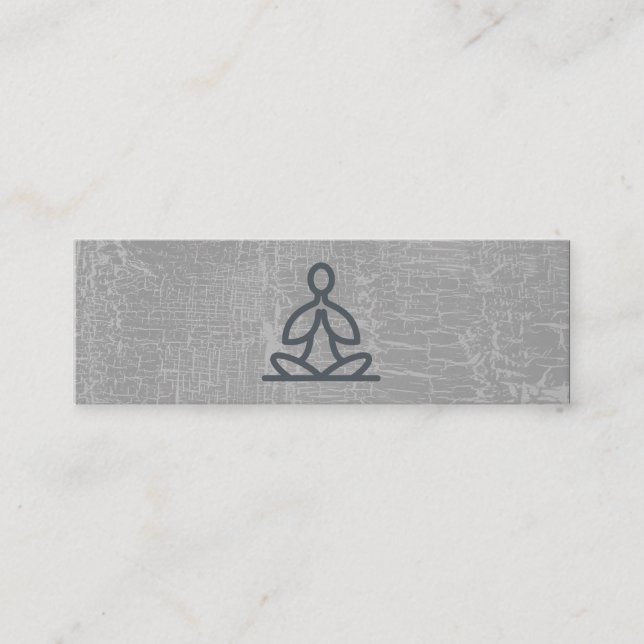 Modern Lotus Blume Marbled Gray | Yoga-Lehrer Mini Visitenkarte (Vorderseite)