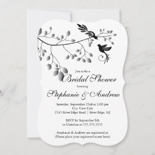 Modern Love Birds Paare Bridal Dusche Einladung