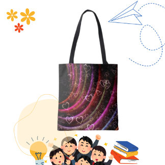 Modern Love Hearts Bokeh Romance Sac fourre-tout