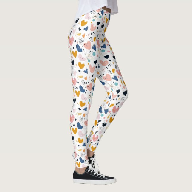 Modern Love & Hearts: Valentine's Day Leggings (Rechts)