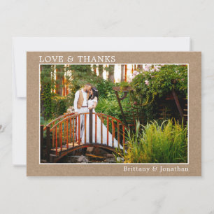 Modern Love Merci Mariage Photo encadrée Kraft