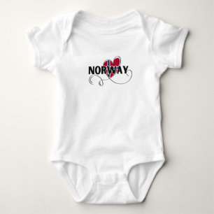 Modern Love Norwegen Flagge Skandinavien Souvenir Baby Strampler