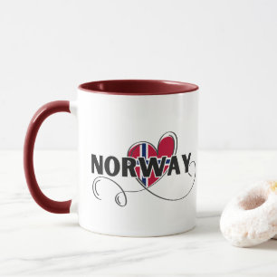 Modern Love Norwegen Flagge Skandinavien Souvenir Tasse