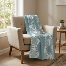 Modern, lustige Pastell-Jay-Blau und Grau Daisy Fl