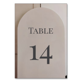 Modern Luxe Arch Wedding Tischnummer