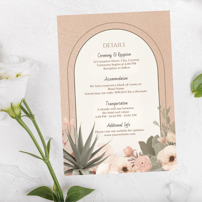 Modern Luxury Botanical Elegant Wedding Begleitkarte (Von Creator hochgeladen)