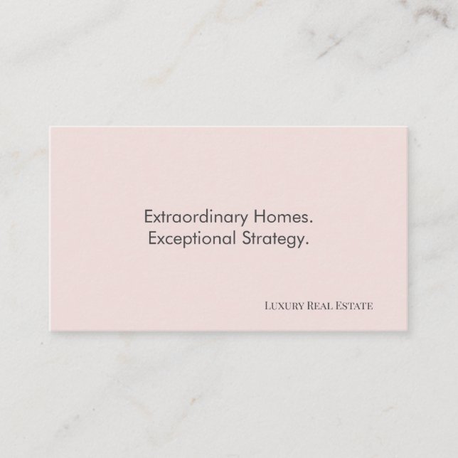 Modern Luxury Real Estate business | Bespoke Home  Visitenkarte (Vorderseite)