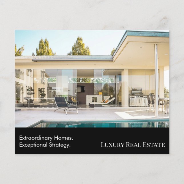 Modern Luxury Real Estate Postcard | Bespoke Home  Flyer (Vorne)