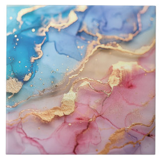 Modern Luxury style pink and gold marble effect  Fliese