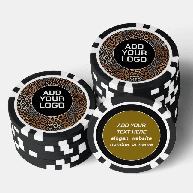Modern Luxury White Leopard Elegant Collection Pokerchips (Stapel)