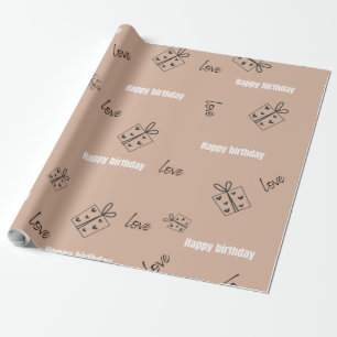 Modern mädchenhafter Geburtstag Geschenkpapier