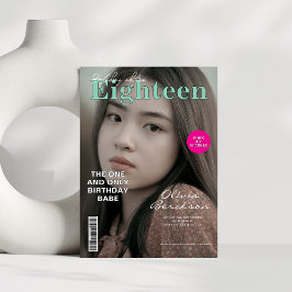 Modern Magazine cover 18 th Birthday Einladung