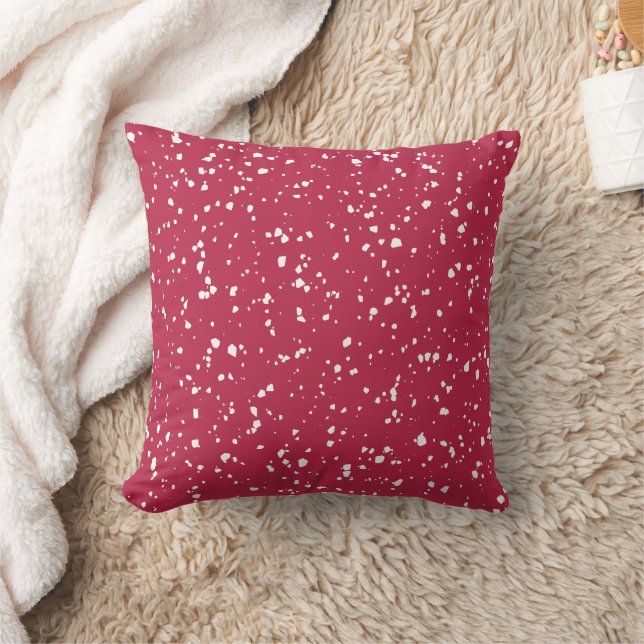 Modern Magenta Terrazzo Kissen (Decke)