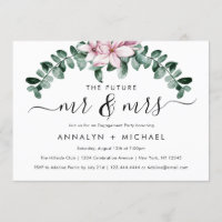 Modern Magnolia Future Mr. und Mrs. Engagement Par