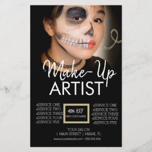 Modern Make-up Artist Body Art Face Painting Flyer
