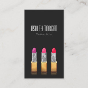 Modern Makeup Artist Modisch Beauty Lipsticks Visitenkarte