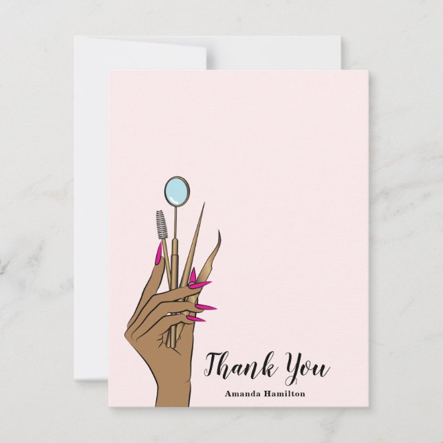 Modern Makeup Eyebrow Eyes Lashes Girly Mitteilungskarte (Vorderseite)