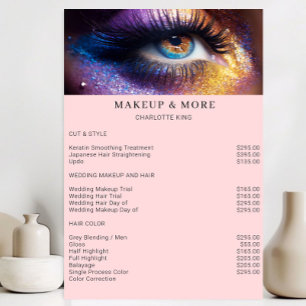 Modern, Makeup Foto Salon Preisliste Poster