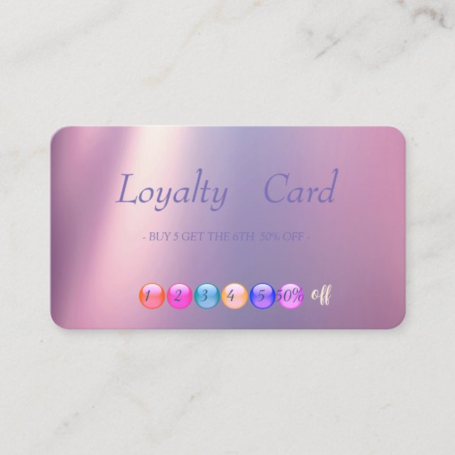 Modern Makeup Loyalty Card Treuekarte (Vorderseite)