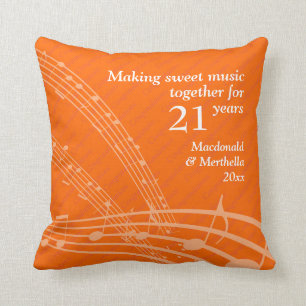 Modern MAKING SWEET MUSIC 21. BRASS Hochzeit Kissen