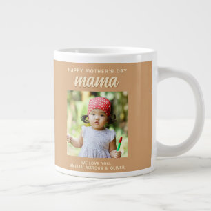 Modern Mama Kids Foto Muttertag  Jumbo-Tasse