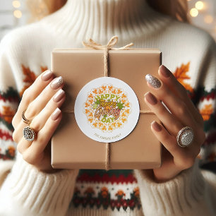 Modern Mandala Foliage Erntedank Sticker