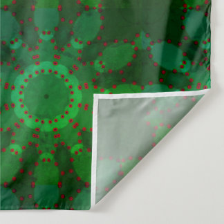 MODERN Mandala LINES - RED-GREEN- ROSE Tapestry Wandteppich