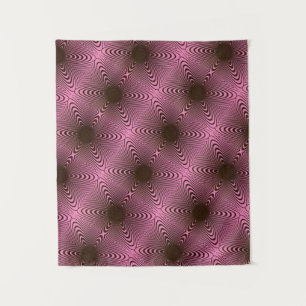 MODERN Mandala - PINK BLACK ROSE Tapestry Wandteppich