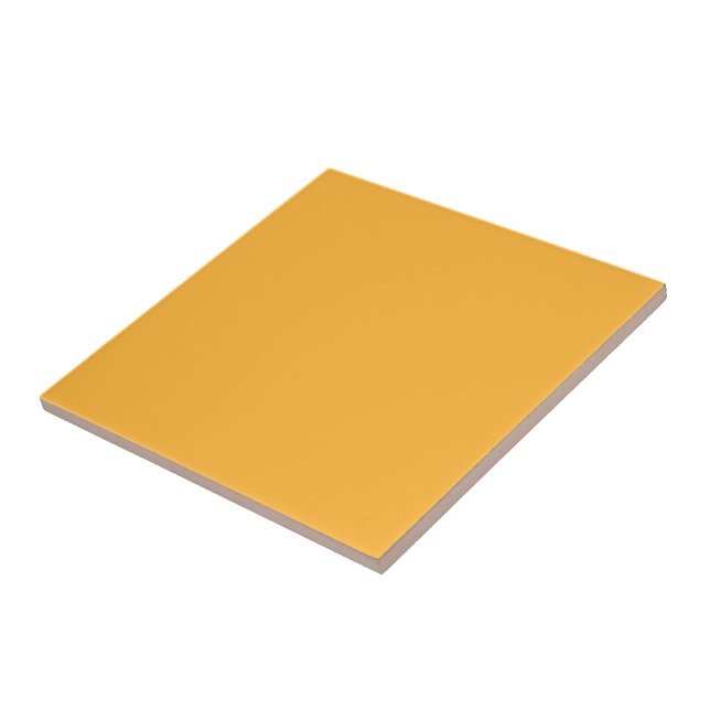 Modern Mango Yellow Plain Solid Color Fliese (Seite)