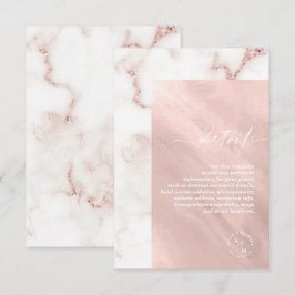 Modern Marble Glitzer Details Rose Gold ID816 Begleitkarte