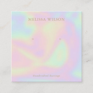 Modern marble rainbow script lampshade quadratische visitenkarte