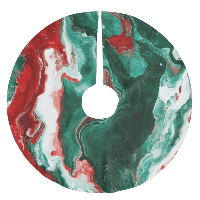Modern Marble Weihnachtsbaumrock Polyester Weihnachtsbaumdecke (Vorderseite)
