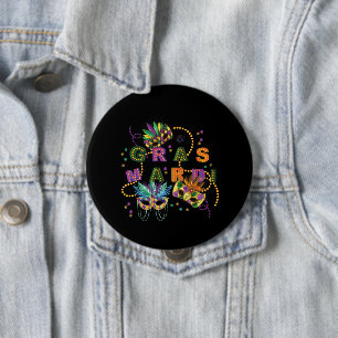 Modern Mardi Gras Button