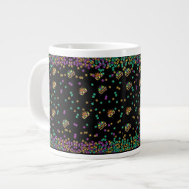 Modern Mardi Gras Jumbo-Tasse