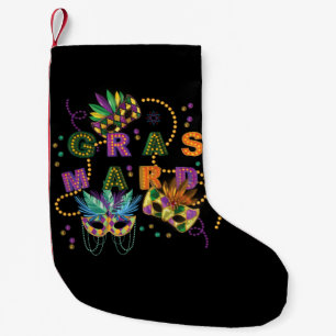 Modern Mardi Gras Kleiner Weihnachtsstrumpf