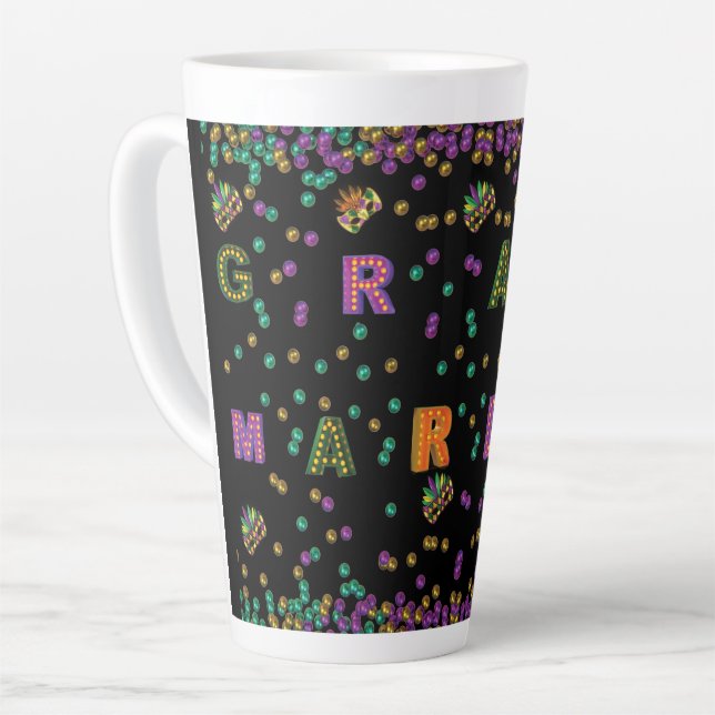 Modern Mardi Gras Milchtasse (Linke Ecke)