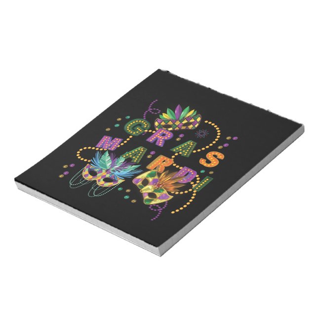 Modern Mardi Gras Notizblock (Rotiert)