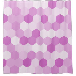 Modern Mauve Hexagonal Geometrisches Muster Duschvorhang