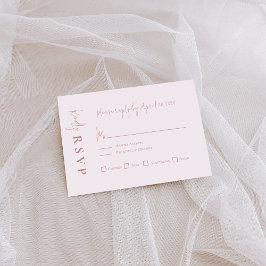Modern Mauve RSVP Card Karte