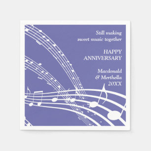Modern Mauve SWEET MUSIC Jubiläum Serviette