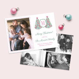 Modern Maximalist Monogram Foto Collage Weihnachte Feiertagskarte