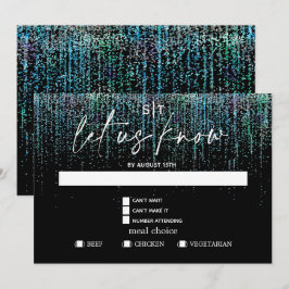 Modern Meal Choice UAWG Edgy Aquamariner Glitzer Einladung